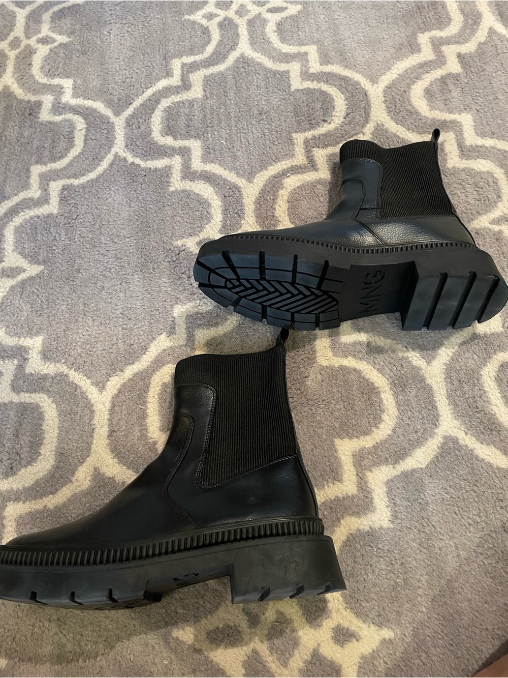 Mango Black Boots Size 40